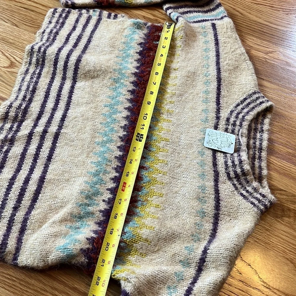 NWT Free People Festive Fairisle Pullover Sweater Size Small